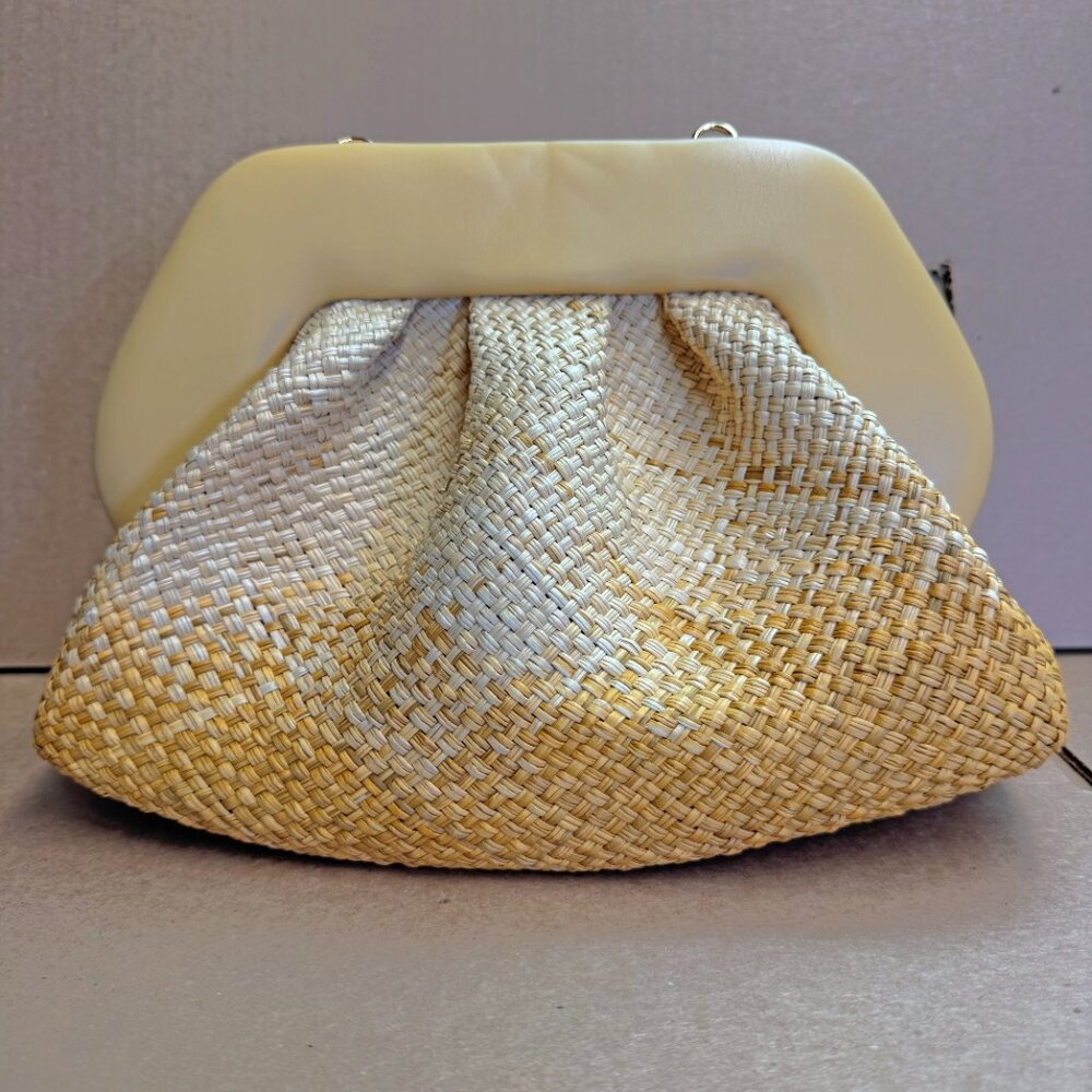 Themoire Tia Degrade Straw Crossbody Bag - Natural - Picture 7 of 10